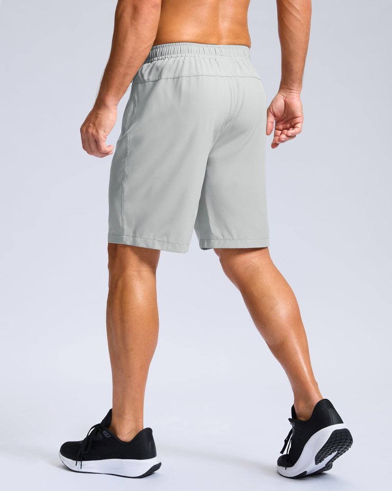 G Gradual Men's Athletic Running Shorts with Zipper Pockets Quick Dry 7"/ 5"/ 9" Workout Gym Shorts for Basketball Hiking(Platinum Grey,9XL)