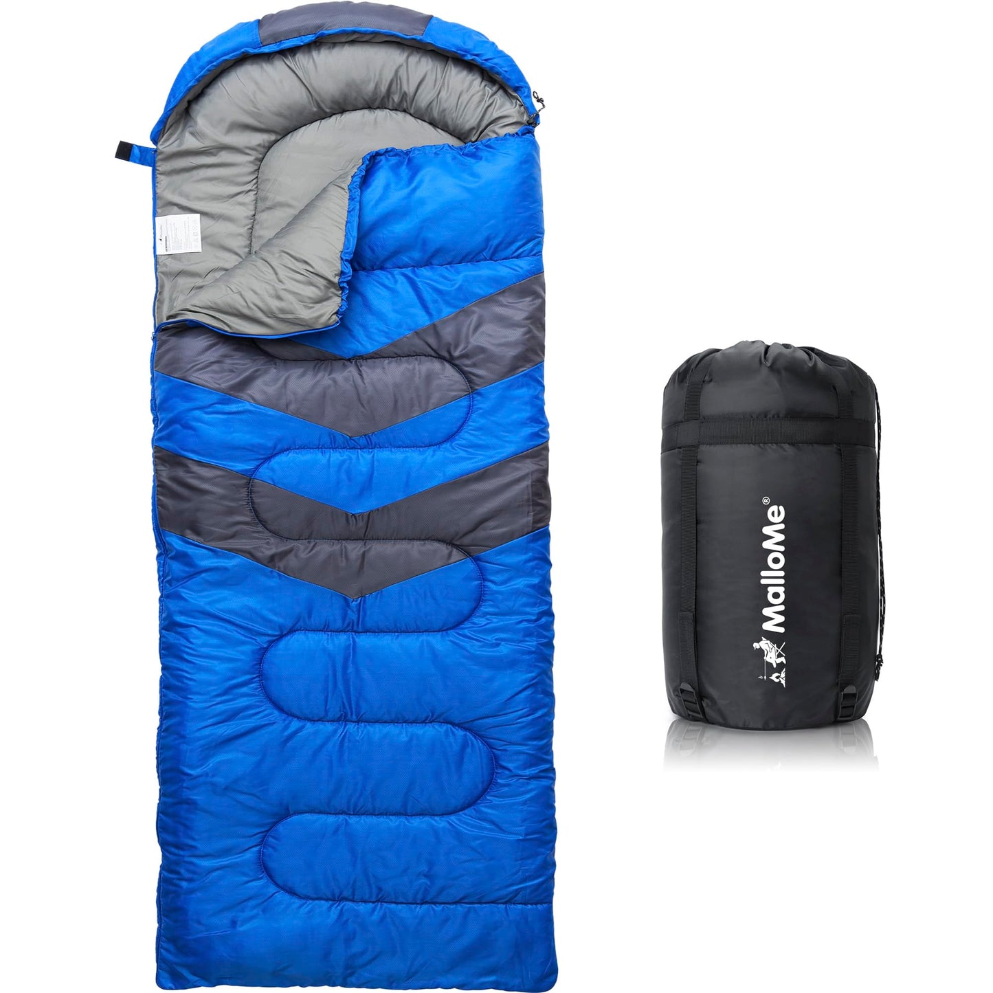 MalloMe Sleeping Bags for Adults Cold Weather & Warm - Backpacking Camping Sleeping Bag for Kids, Girls, Boys - Lightweight Camping Essentials Gear Accessories Hiking Sleep Must Haves Single & Double