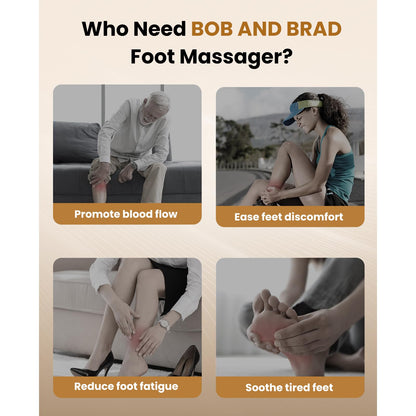 BOB AND BRAD Foot Massager Machine with Heat and Remote, Fits up to Men Size 14, Electric Shiatsu Deep Kneading Foot Massager, Relieve for Plantar Fasciitis and Neuropathy Pain