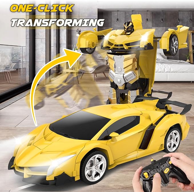 Transform Remote Control Car Toy for Kids 4 5 6 7 8 Remote Control Car for Boys 4-7 Transform Cars for Boys 4-6 Toy Car 5 Year Old Boy Toys for 3 4 5 6 7 8 9 10 11 12 Years Old Boy