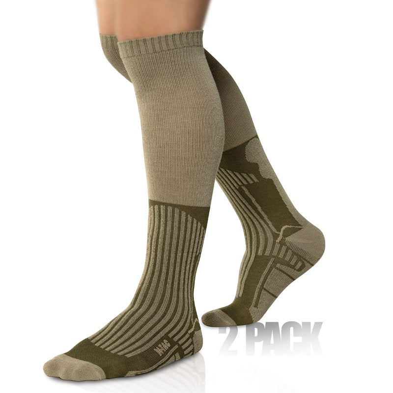 M-Tac Knee High Tactical Socks 2 Pack - Military Lightweight Coolmax Moisture Wicking Army Combat Socks (OCP, M)
