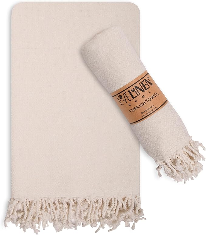 Evelynen Turkish Hand Towels for Bathroom & Kitchen Towels Decorative Set of 2