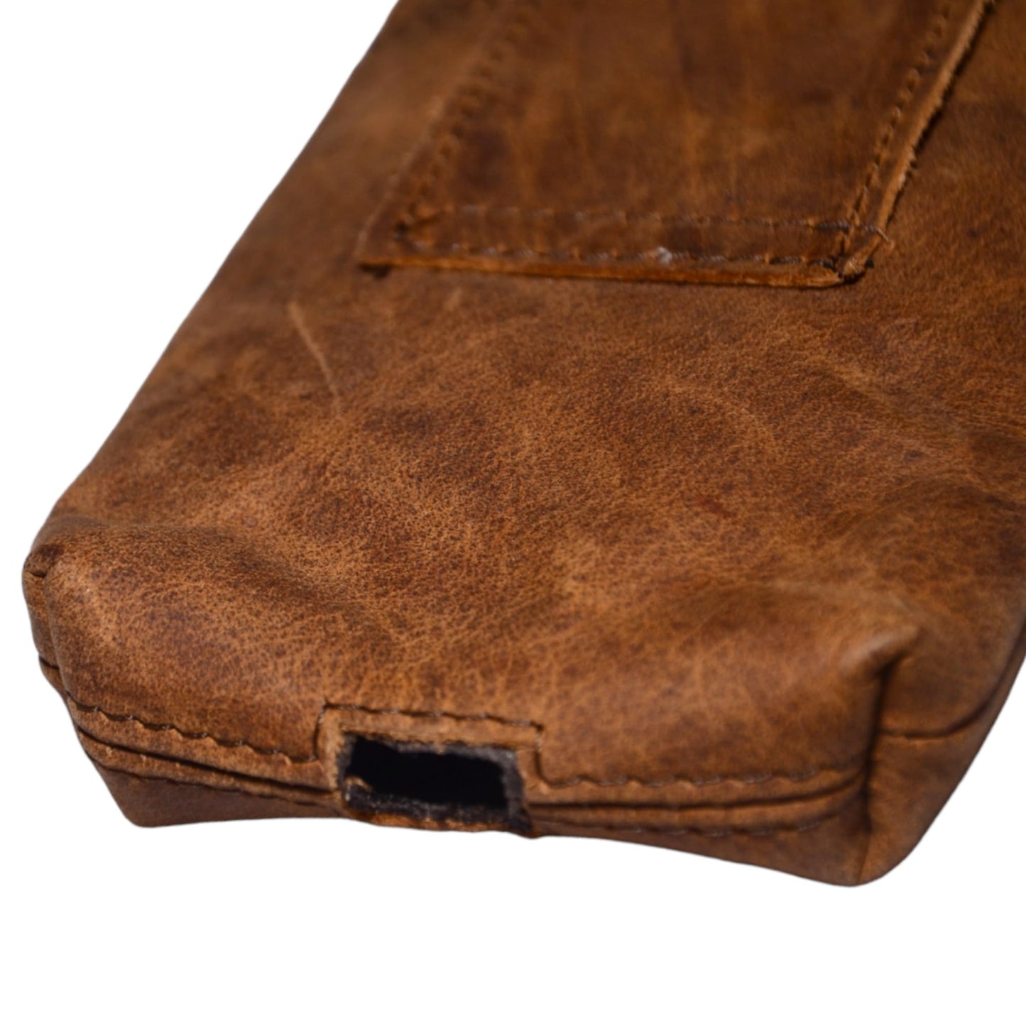 Leather Phone Holster – Genuine Full-Grain Buffalo Leather Cell Phone Holsters Holster for Large Smartphones Belt Holder - 7”H x 3.5" W