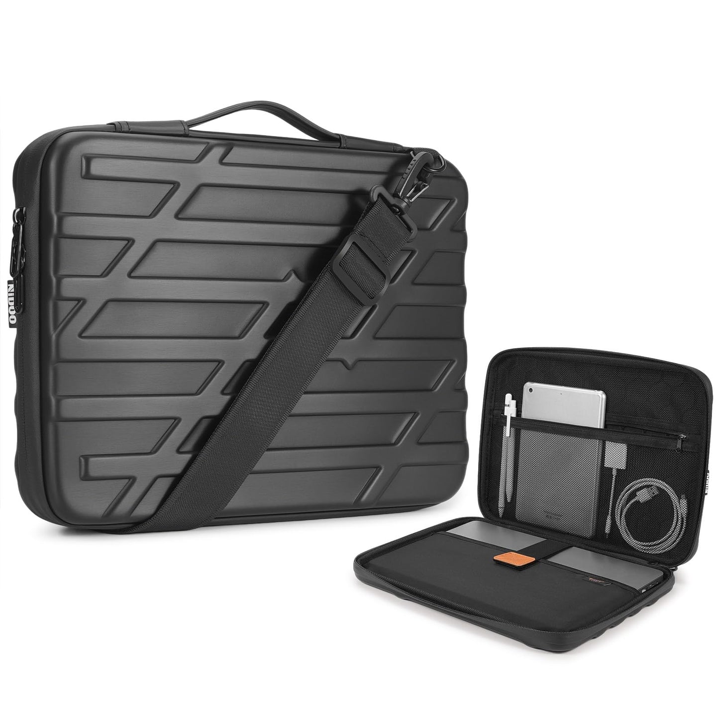 NIDOO 14 inch Laptop Sleeve Carrying Case Computer Bag for 14" MacBook Pro M5 Max/13 13.6" MacBook Air M5 M4/ 13.5" Surface Laptop 6 5/ Asus ZenBook 14/Lenovo ThinkPad Shockproof Hardshell Handle