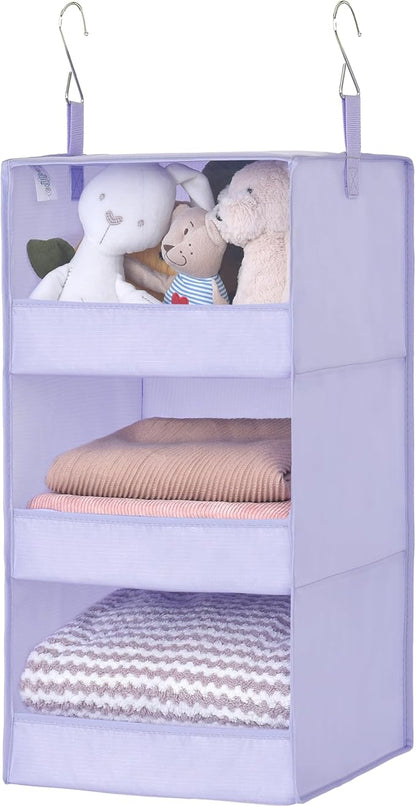 GRANNY SAYS 3 Shelf Hanging Closet Organizers and Storage, Collapsible Closet