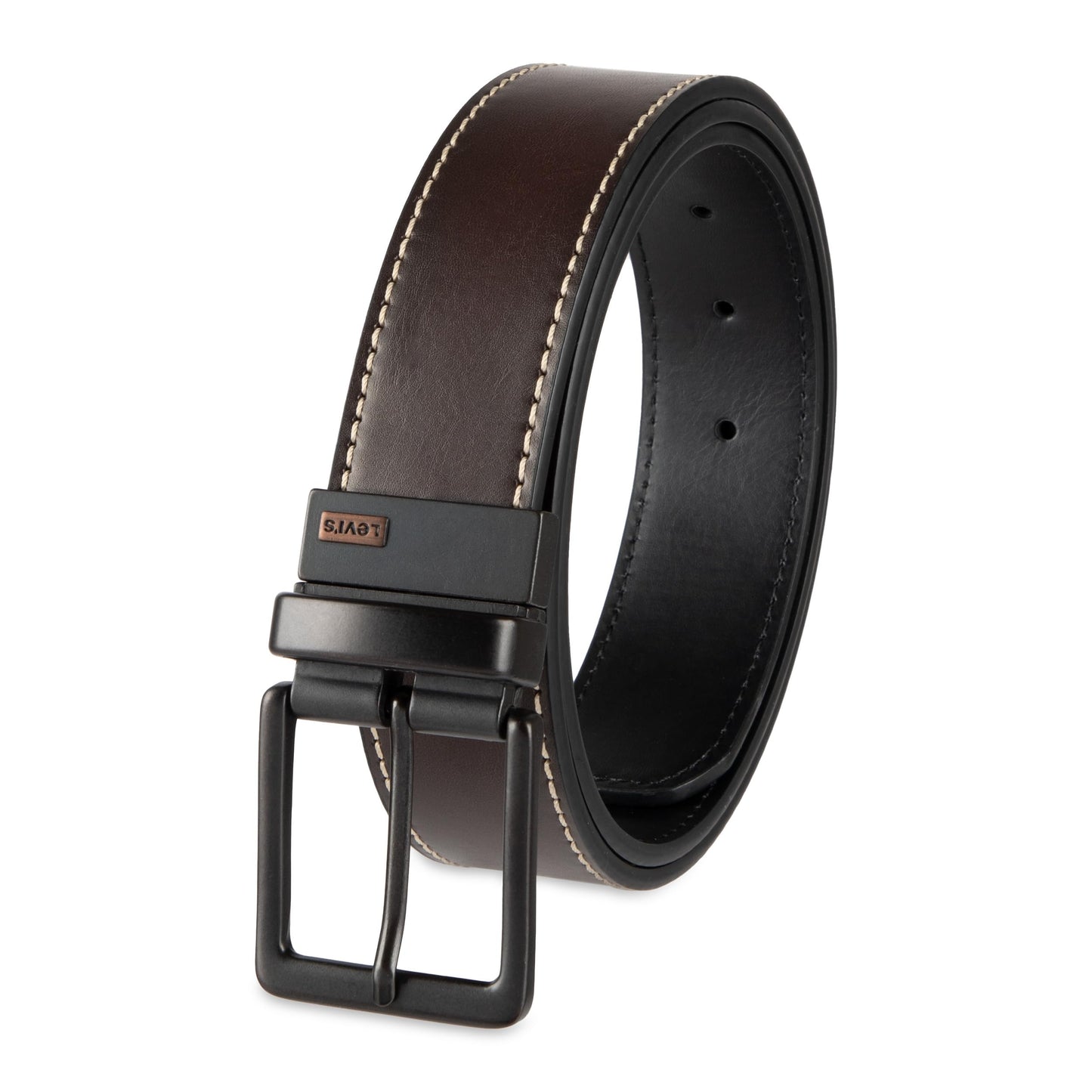 Levi's Men's Reversible Casual Jeans Belt, Brown/Black, Large (38-40)