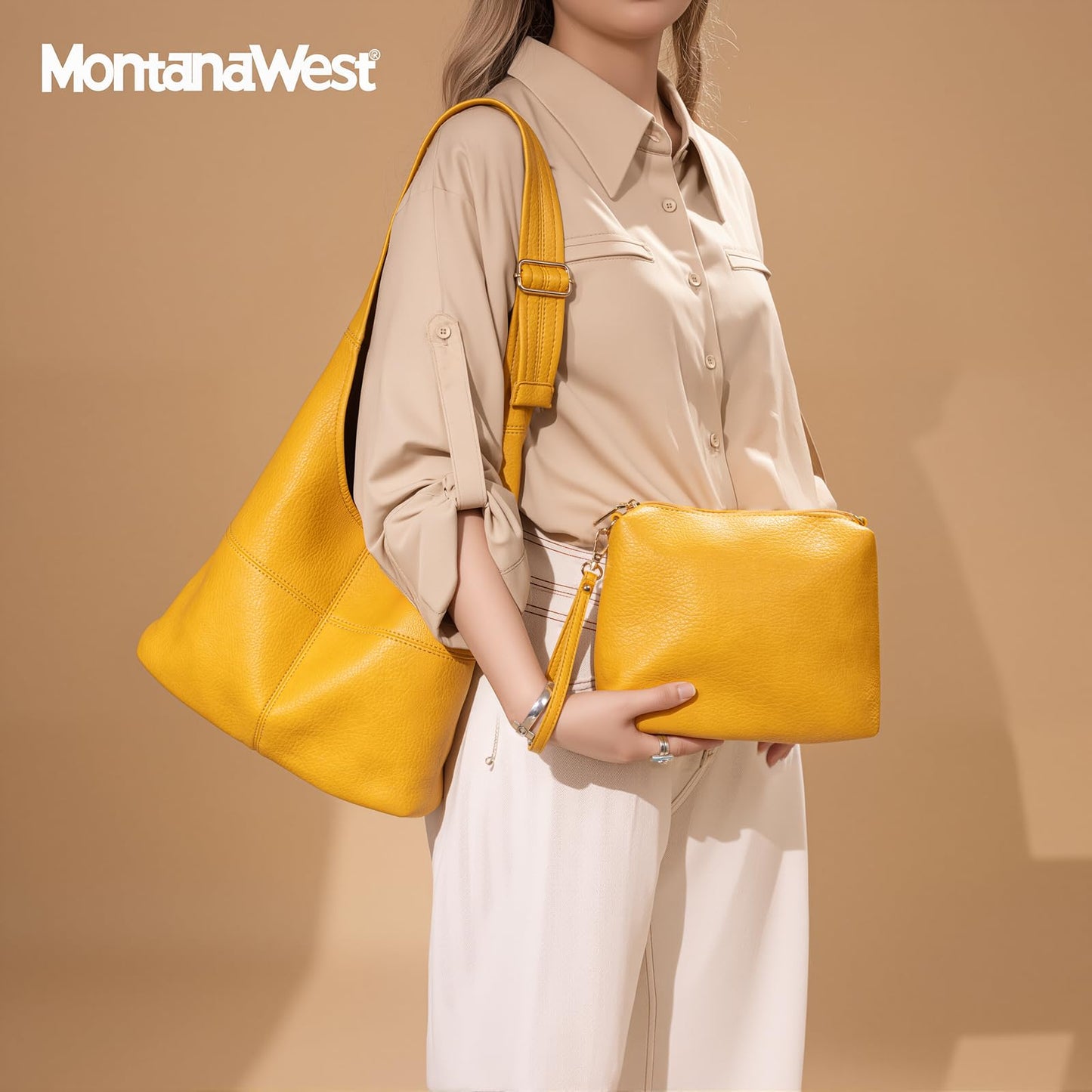 Montana West Hobo Bags for Women Ultra Soft Foldable Shoulder Bag Purse with Coin Purse,MWC2-122YL