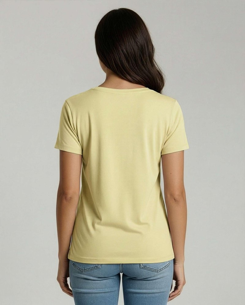 Real Essentials 4 Pack: Women's Cotton Short Sleeve T-Shirt - Casual Scoop Crew Neck Tops Tee (Available in Plus Size)