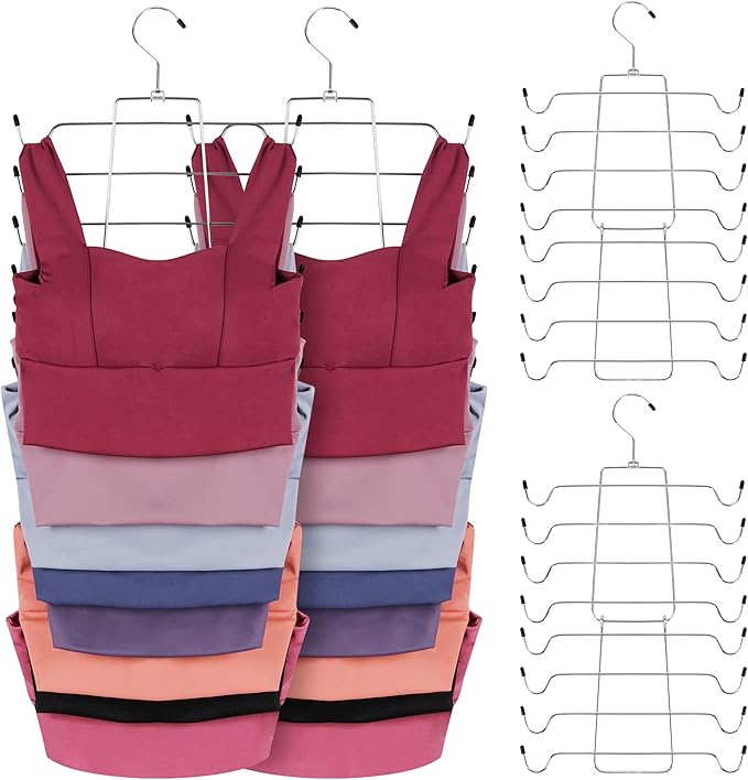 ZEDODIER 4 Pack Tank Top Hanger Space Saving, Bra Hangers
