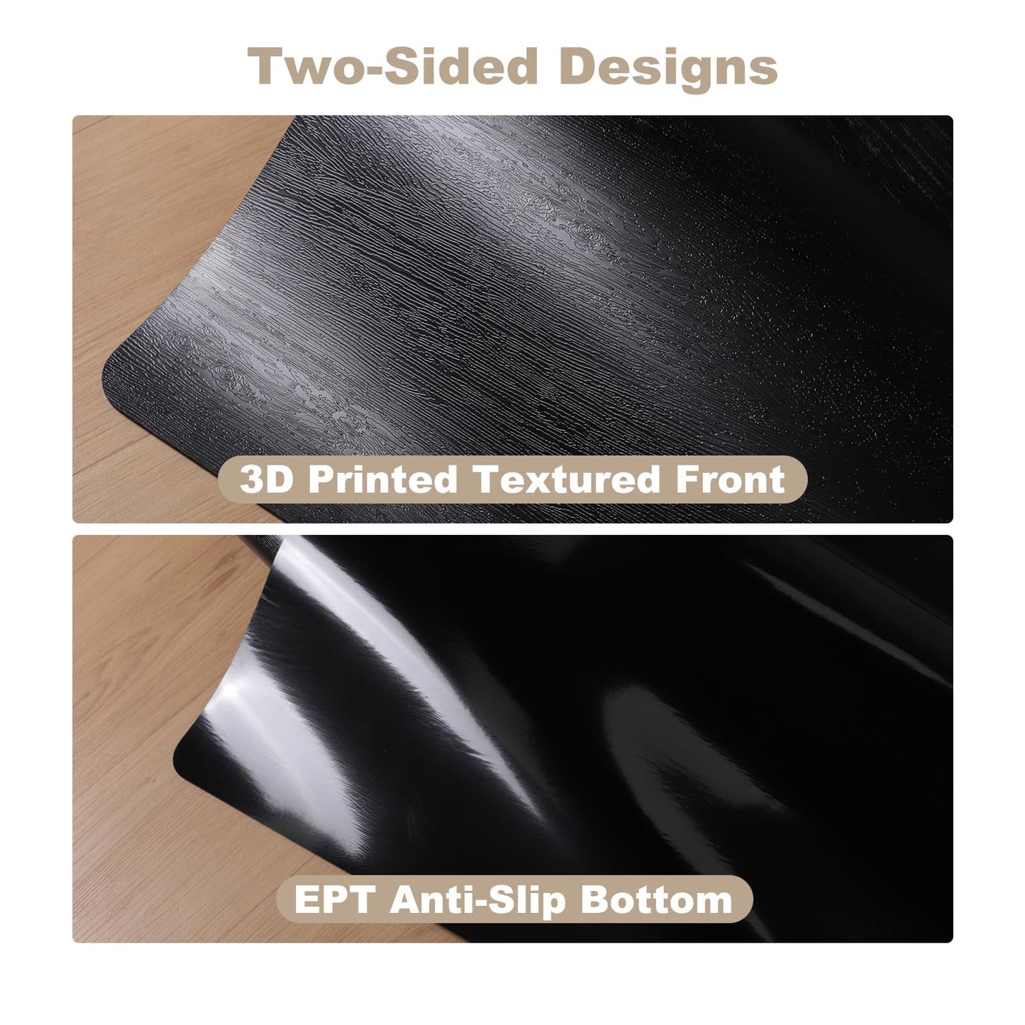 [Thickened to 2.0mm]40"x 50" Office Chair Mat for Hardwood, Vinyl Computer Floor Mat, Anti-Slip Desk Mats for Hardwood, Easy to Clean Office Chair Floor Protector, Durable Rolling Chair Mat