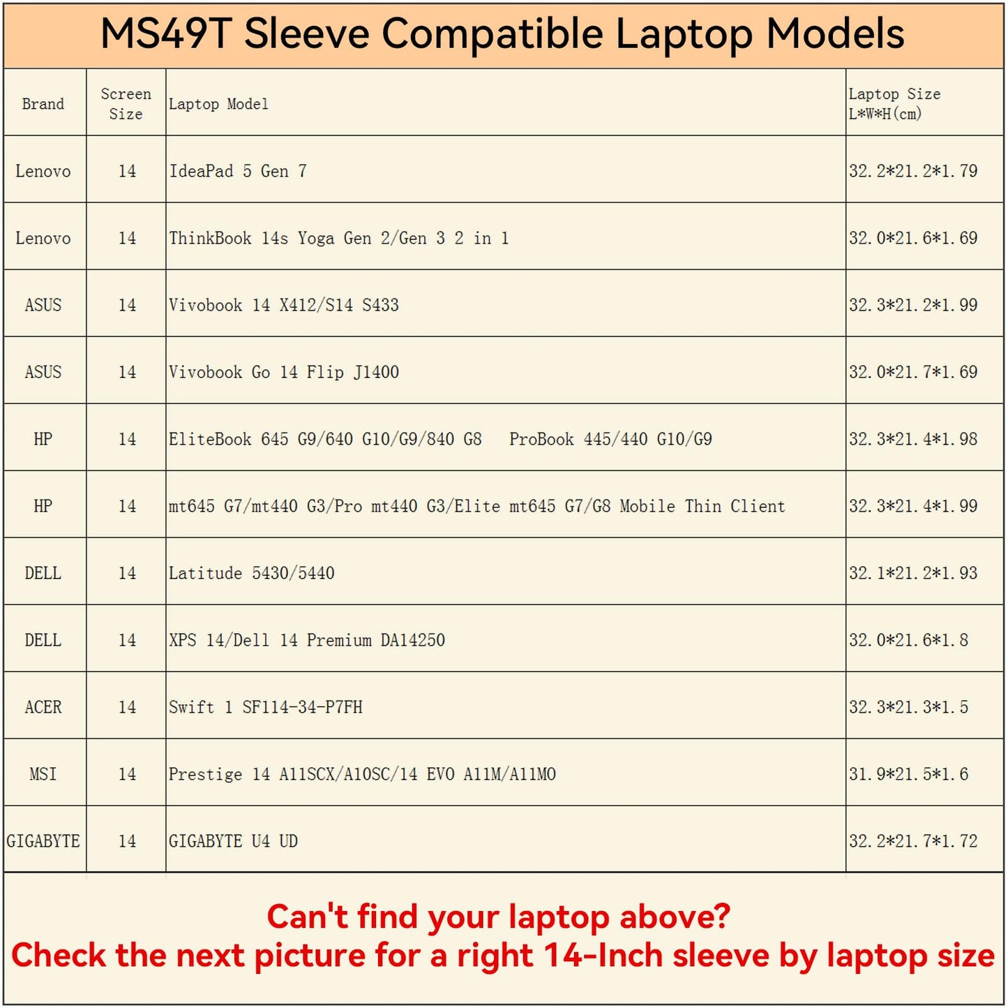 Smatree MS49T Hard Protective 14 inch Laptop Sleeve Case Compatible for DELL XPS 14/Latitude/14 Premium, Lenovo IdeaPad/ThinkBook, HP Elite/Elitebook/ProBook, ASUS Vivobook, MSI/ACER/GIGABYTE