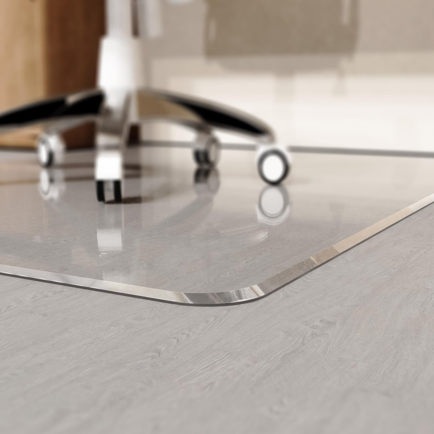 MESAILUP Office Chair Mat 48" x 60" for Carpet and Hardwood Floor, Beveled Edge Clear Chair Mats for a Smooth Glide and Easy Roll On/Off, Hard Heavy Duty and Non-Slip Pad Floor Ultimate Desk Chair Mat