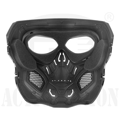 ACTIONUNION Airsoft Mask Full Face Skull Balaclava Face Mask Men Skeleton Mask Tactical Protective Paintball Mask Halloween Cosplay Costume