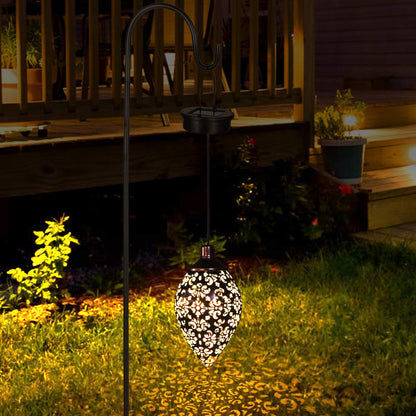 (2 Pack) Hanging Solar Lights, Tomshine Solar Lantern LED Moroccan Garden Decor, Metal Solar Lanterns Outdoor Waterproof for Outside, Patio, Porch, Pathway Hanging Decor