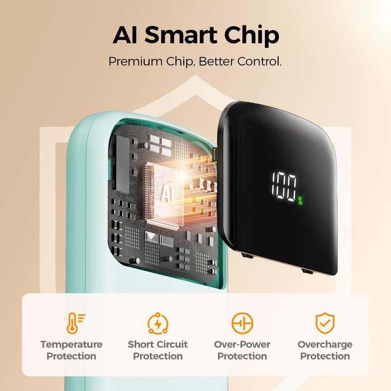 AI Hand Warmers Rechargeable, Real-Time Temp & Battery Display, Electric Hand Warmers, Fast Heating, Fits in Gloves/Pocket, Gifts for Women & Men
