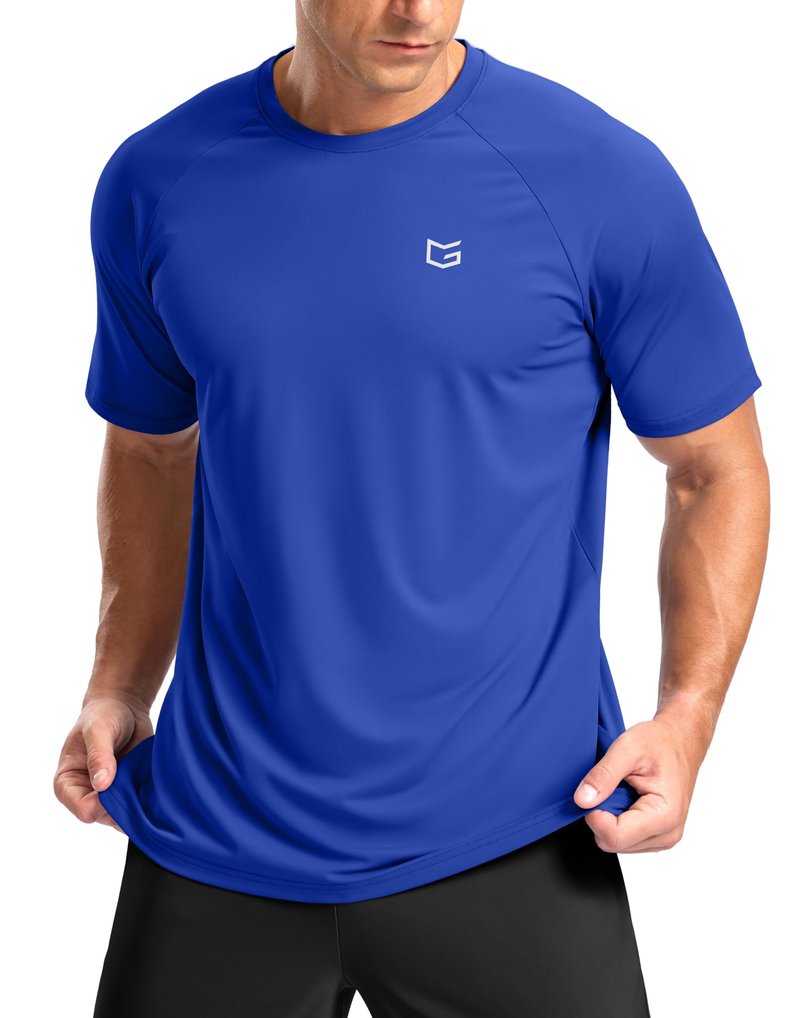 G Gradual Men's Athletic Workout T-Shirts Moisture Wicking Cooling Running Shirts Short Sleeve Performance Tee for Gym Tennis(Royal Blue,3XL)