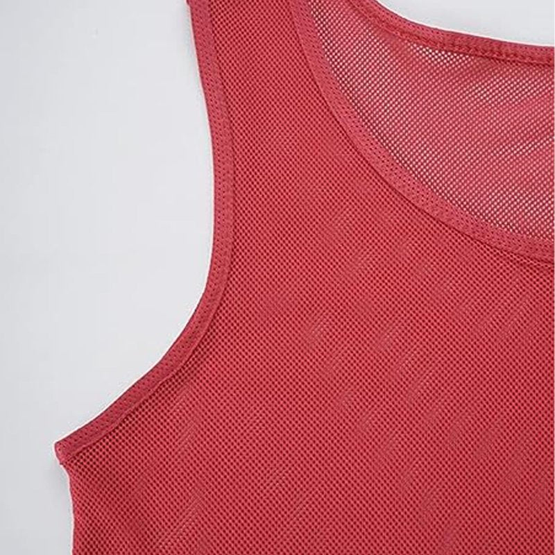 STLTYYP Sports Jerseys Mesh Pinnies Scrimmage Team Practice Vest for Kid for Teens and Adult (12 Jerseys)(XL, 6red+6blue)
