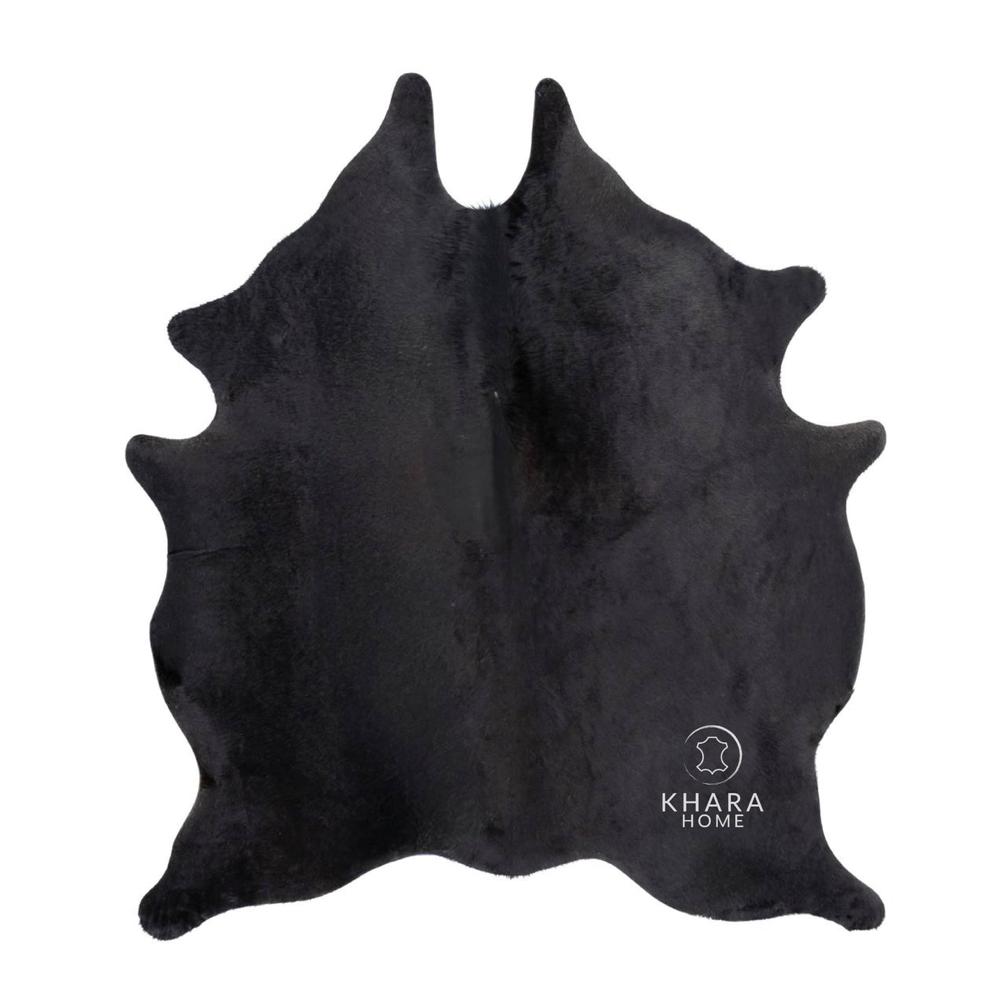 Khara Home Premium 100% Genuine Cowhide Rug Large 5x7 Ft Leather Area Rug for Living Room, Cozy, Unique, and Durable, Western Home Decor – from Argentina (Black, 5 x 7)
