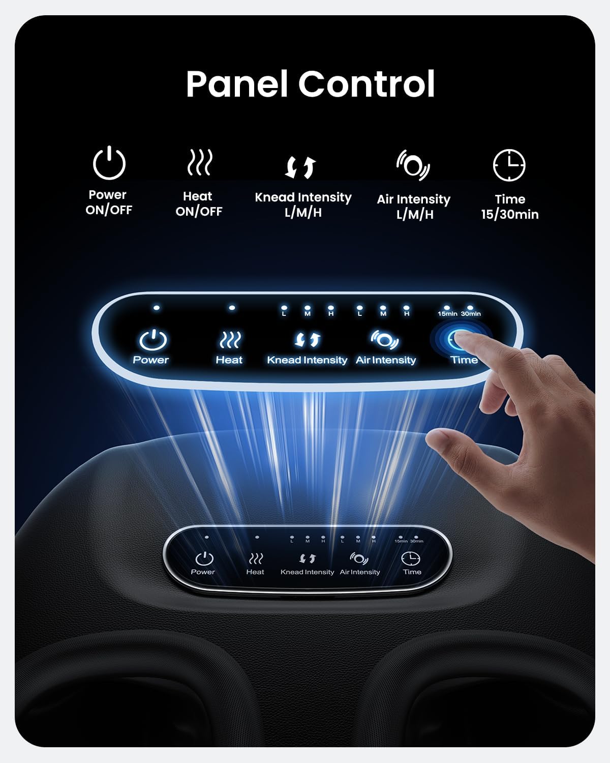 RENPHO Shiatsu Foot Massager Machine with Heat, Electric Heated Foot Massager with Remote for Plantar Fasciitis, Size Up to 11