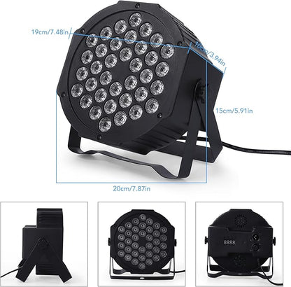 Dj Lights, 1 Pack 36 LED Par Lights Stage Lights with Sound Activated Remote Control & DMX Control, Stage Lighting Uplights for Wedding Club Music Show Christmas Holiday Party Lighting