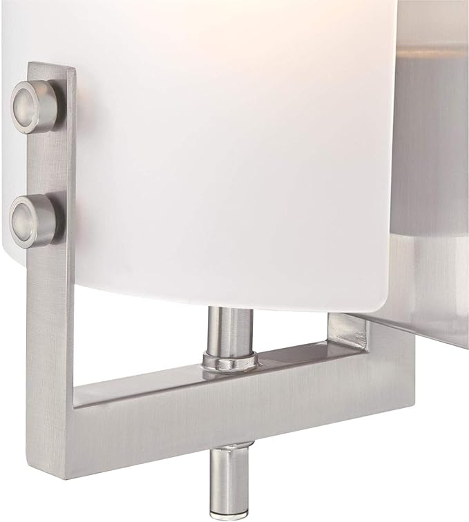 Westinghouse 6369500 Enzo James One Indoor Fixture, Finish Wall Sconce, 1-Light, Brushed Nickel Frosted Glass