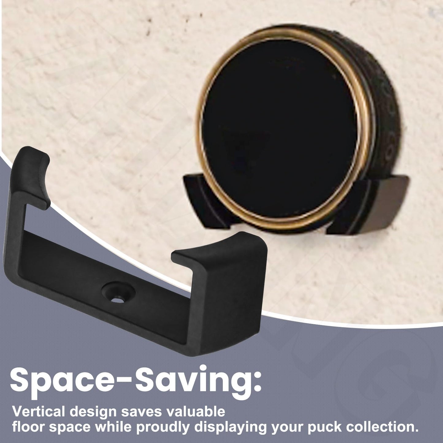 ZHIXING Hockey Puck Wall Mount Display (4 Pack) Wall Rack Holder Brackets for Collectible Pucks & Game Winning Pucks, Wall-Mountable, Holder for all Ice hockey