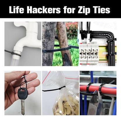 Cable Zip Ties,4 Inch Small Cable Ties,250PCS Multi-Purpose Nylon Zip Ties,Self-Locking Wire Ties used for home, garden, garage,indoor and outdoor. Mini Black Cable Ties