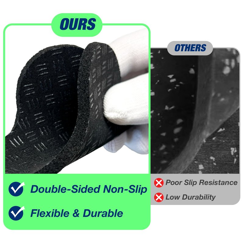 6 Pack Treadmill Pads - Anti-Slip & Anti-Vibration Exercise Equipment Mats - Floor Protectors for Hardwood & Carpet, Noise Reducing Stabilizer Feet for Bike, Elliptical, Rower (Quatrefoil, 4"x4"x0.2")