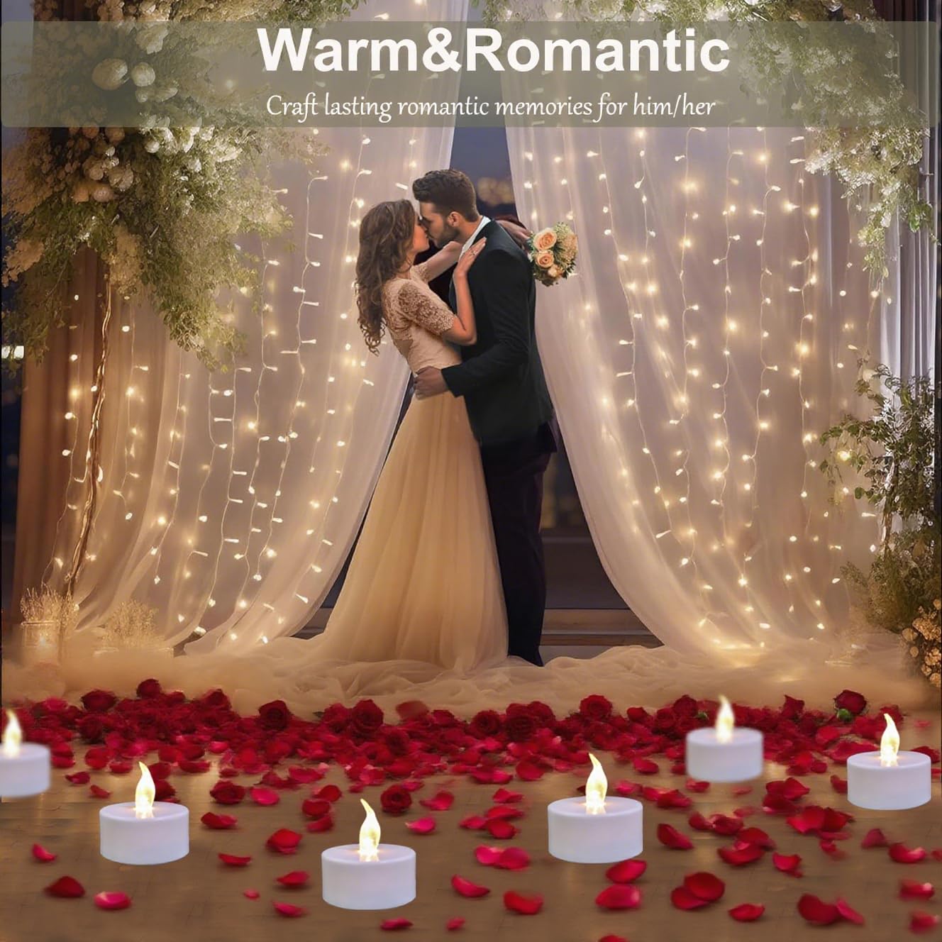 Jialine Flameless Led Tea Lights Candle with Remote Control,Long Lasting Battery Operated Led Tealight Candles with 2/4/6/8 H Timer for Seasonal &Festival Celebration (Warm White 12 Pack)