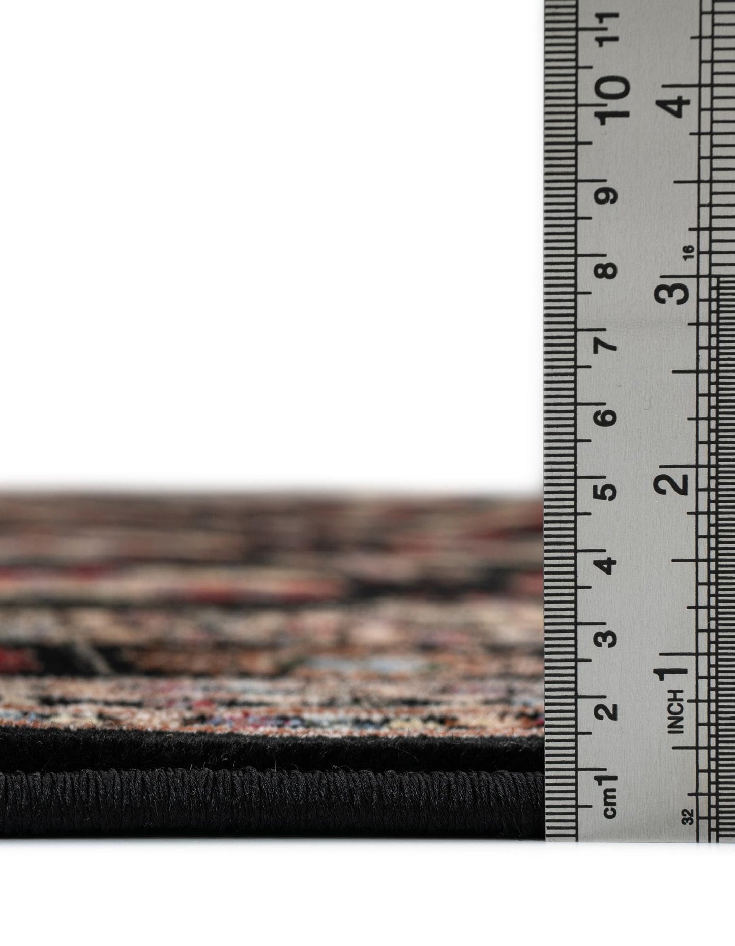 Rugs.com Bokhara Collection Rug – 3 Ft Round Black Medium-Pile Rug Perfect for Kitchens, Dining Rooms