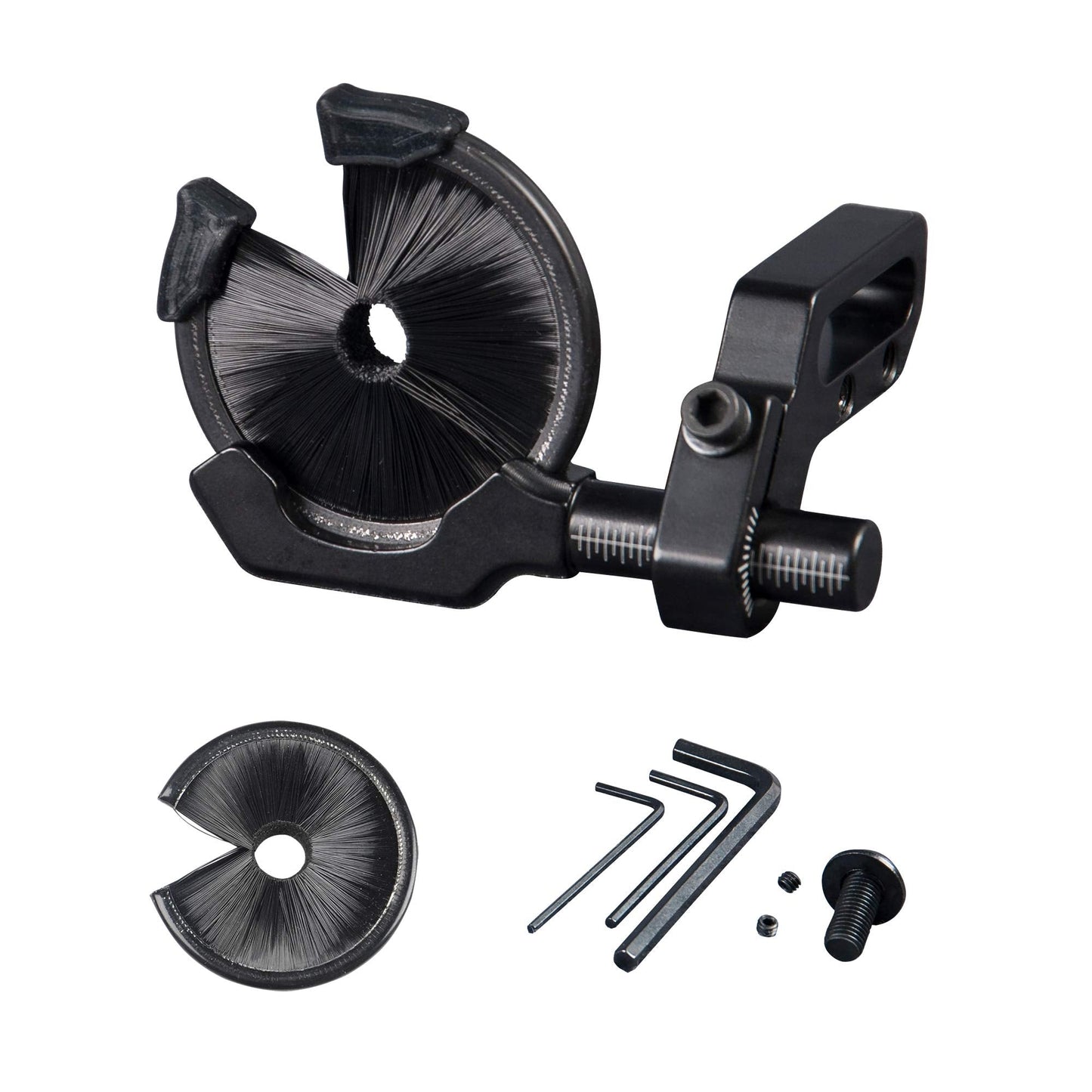 Compound Bow Full Containment Brush Arrow Rest Archery Accessories - Round Replacement Black