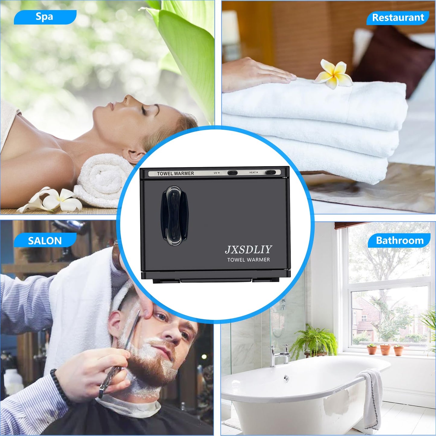 Small Hot Towel Warmer for Spa Home Salon Esthetician 2-in-1 5L Mini Personal Hot Towel Cabinet Towel Warmers Spa, Fast Heating Towel Heater Towel Steamer for Facials…