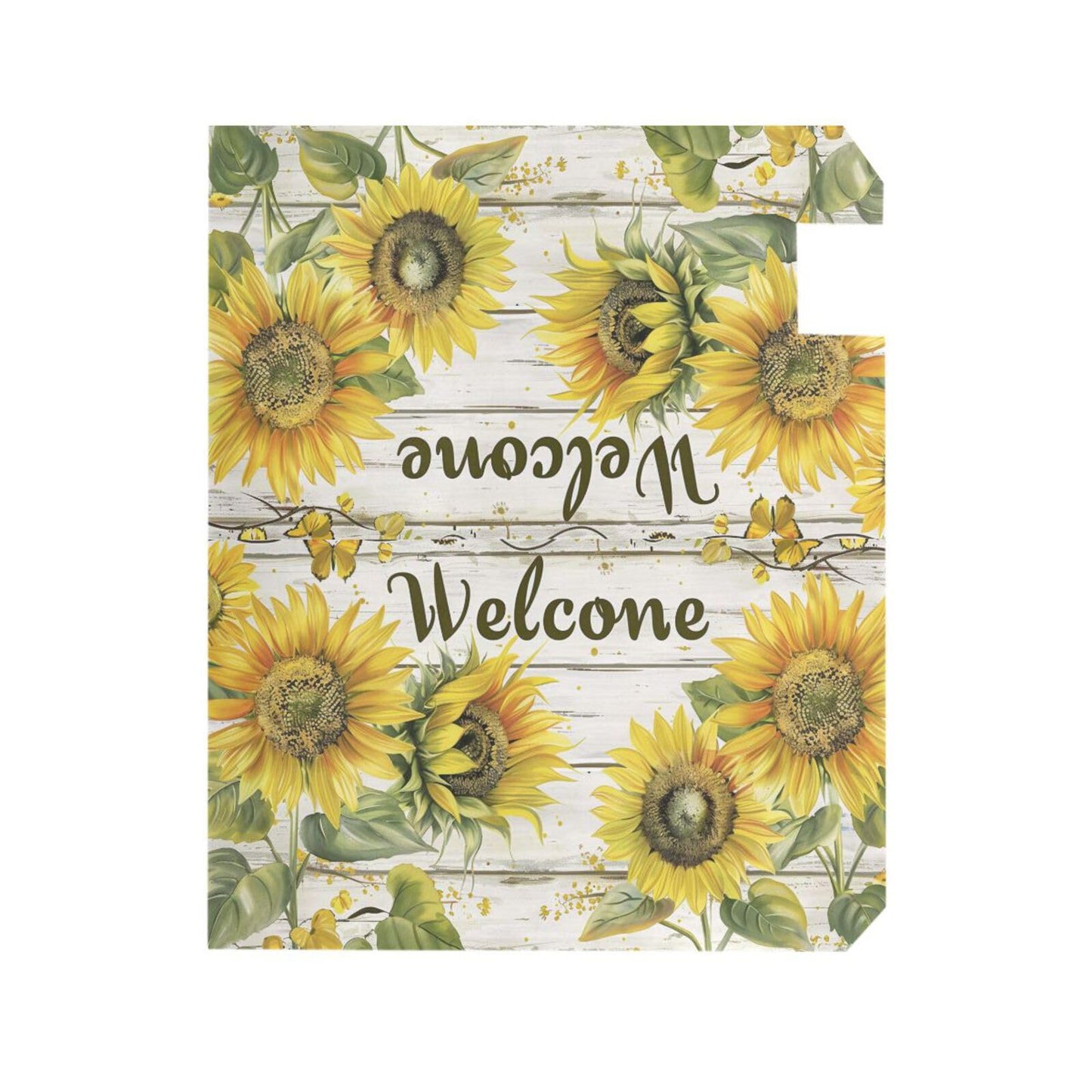 ALAZA Spring Summer Sunflower Welcome Magnetic Mailbox Cover MailWraps Garden Yard Home Decor for Outside Standard Size-18"x 20.8"