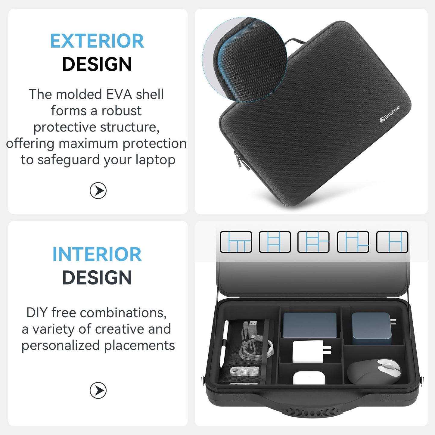 Smatree Hard Sleeve Shoulder Case for 13-14 inch Lenovo Yoga Slim 9i/7i/6i Copilot+PC, for Yoga 9i/Book 9i/7/6 2-in-1, for IdeaPad 5/5 Pro/Slim 5/4G LTE, for Lenovo 13w Yoga/Chromebook Duet 5