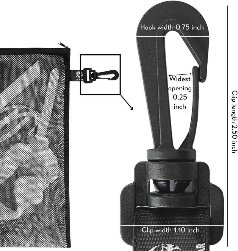 Mesh Zipper Bag Set - Durable Outdoor Trekking & Sailing Storage | 4-Pack (Black, 6 x 8 Inch)