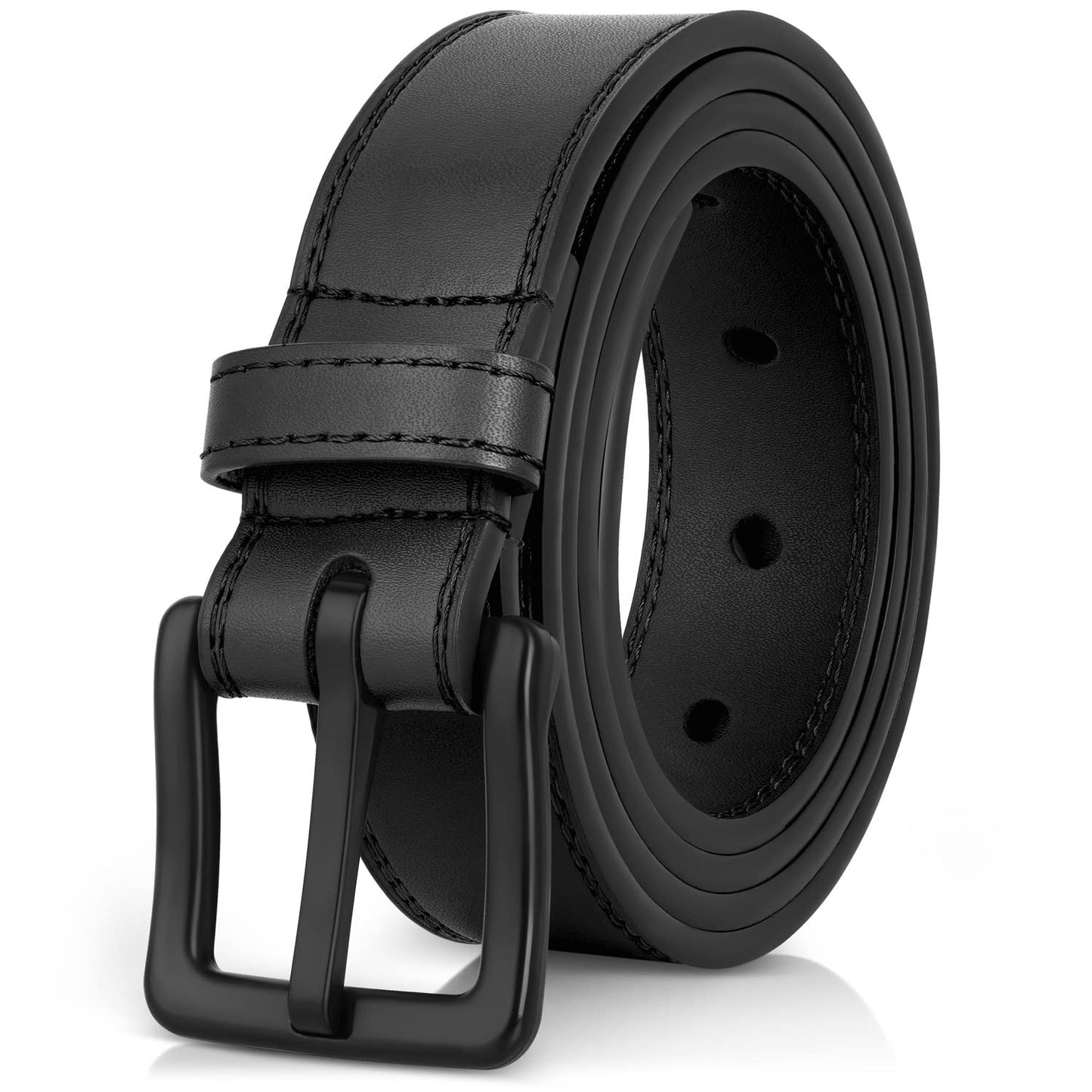 ITAY Metal Free Hypoallergenic Leather TSA Belt Strap, Adjustable Nickel Free Mens Belt, Non Metal Belts for Men, Strudy Airport Friendly TSA Belts for Men