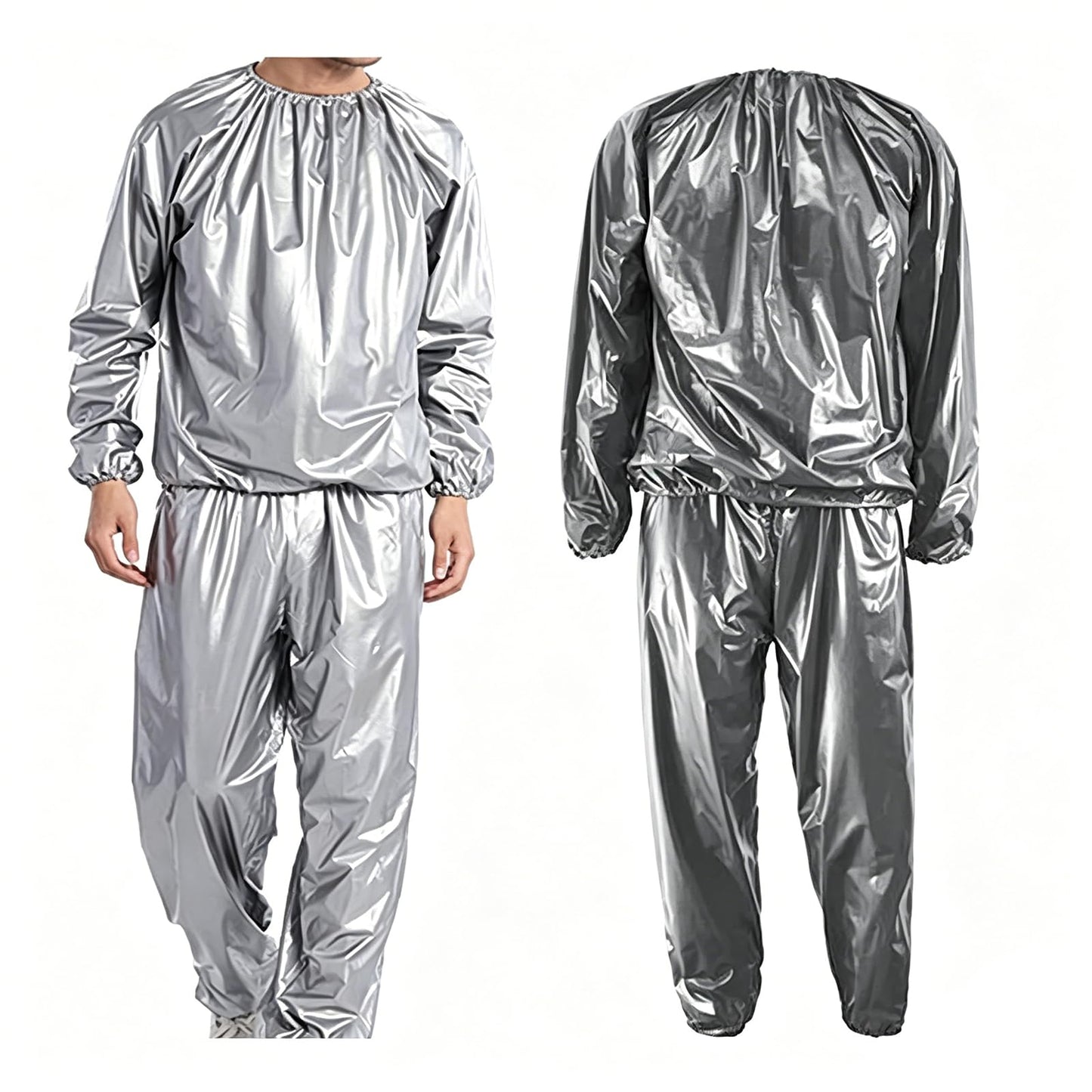 DawnBreak Sauna Sweat Suit for Women/Men Exercise Weight Loss Gym Fitness Workout Black - 5XL