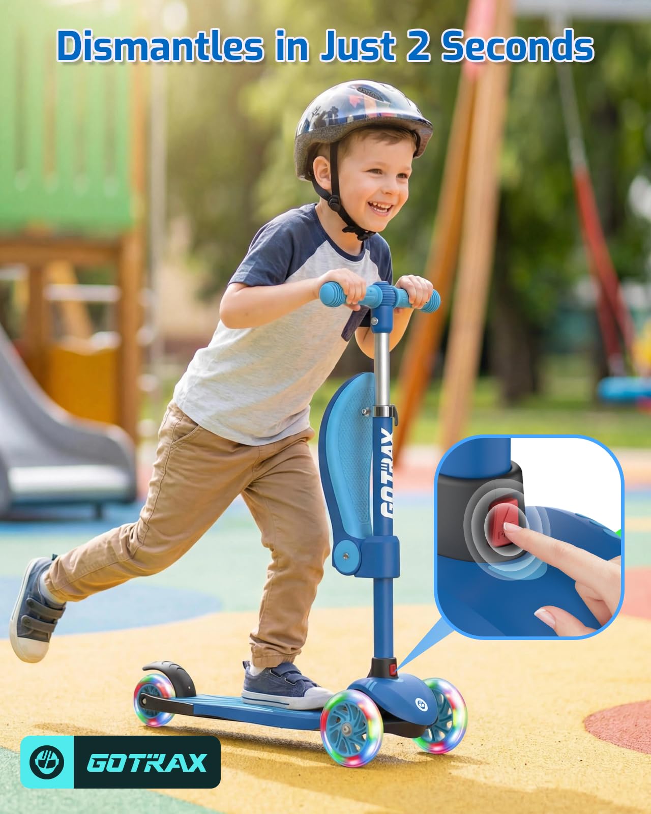 Gotrax KS3 Kick Scooter with Seat, 3 Wheels for Kids Age 2+, Gifts