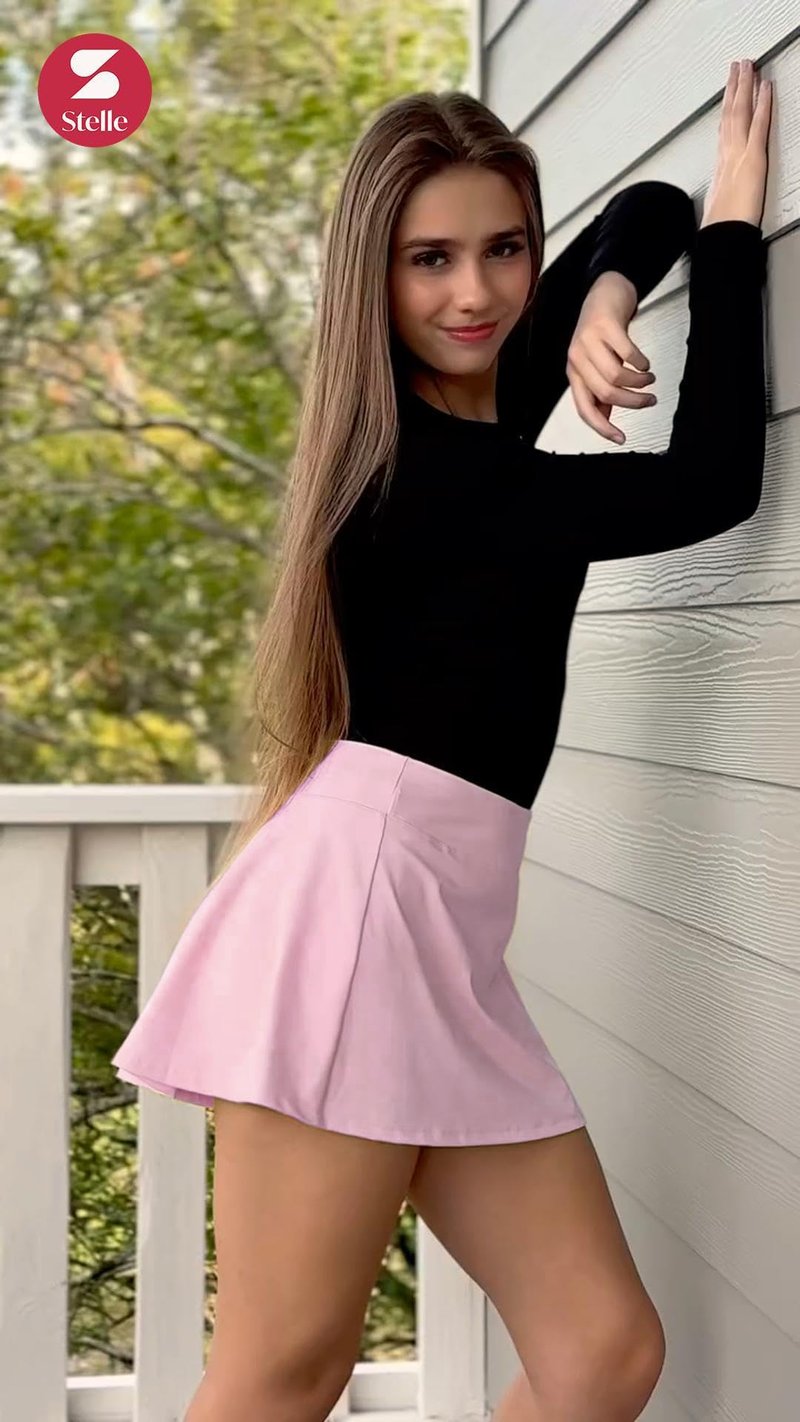 Stelle Women Tennis Golf Skirts High Waisted with Inner Shorts for Athletic Workout Sports Skorts Running Pickleball (PK,XL) Pink