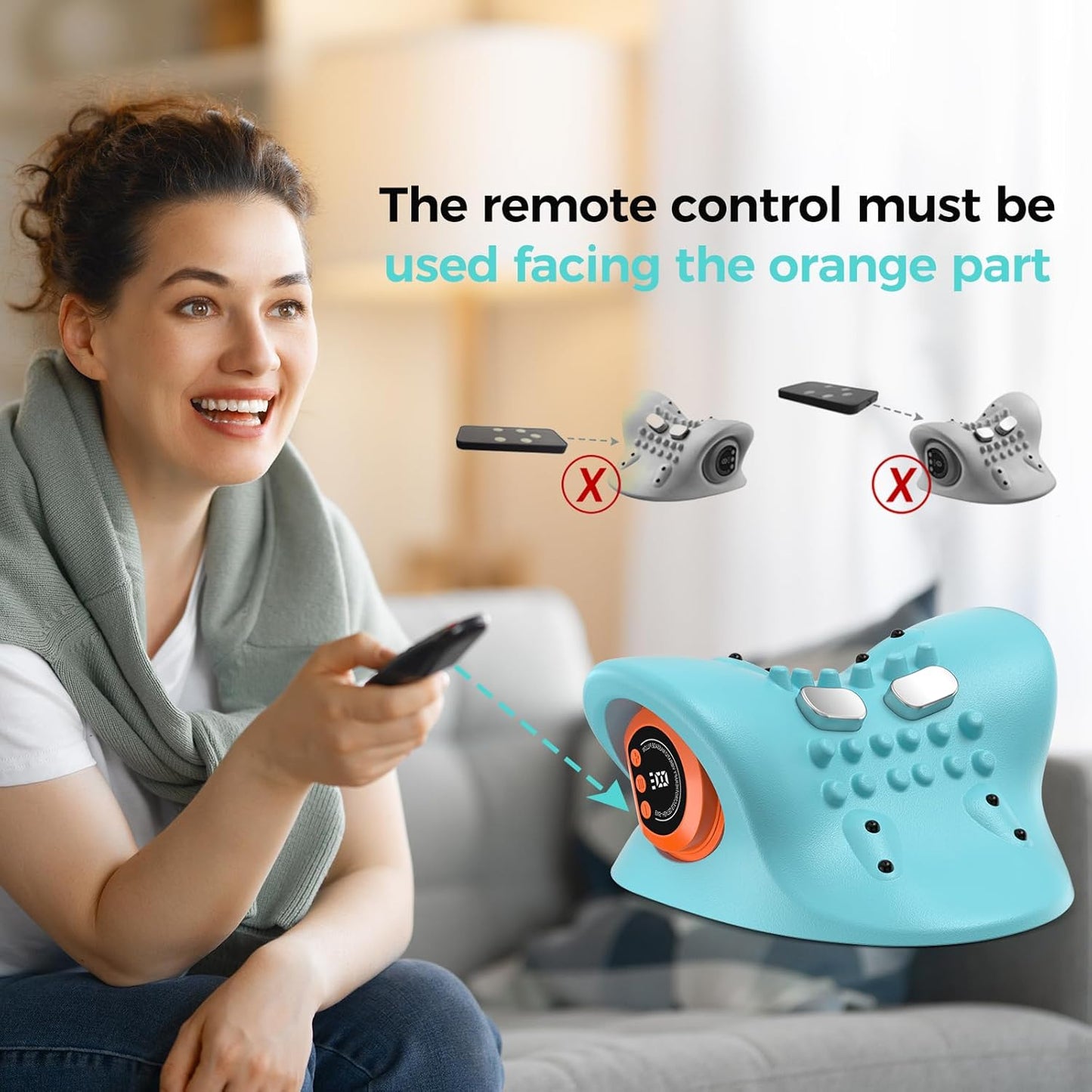 Smedz Neck Massager 2025 New Upgrade 3 in 1 Portable Massager with Heat &Comfortable Stretching–Adjustable Intensity for Neck & Shoulder Relaxation at Home, Office