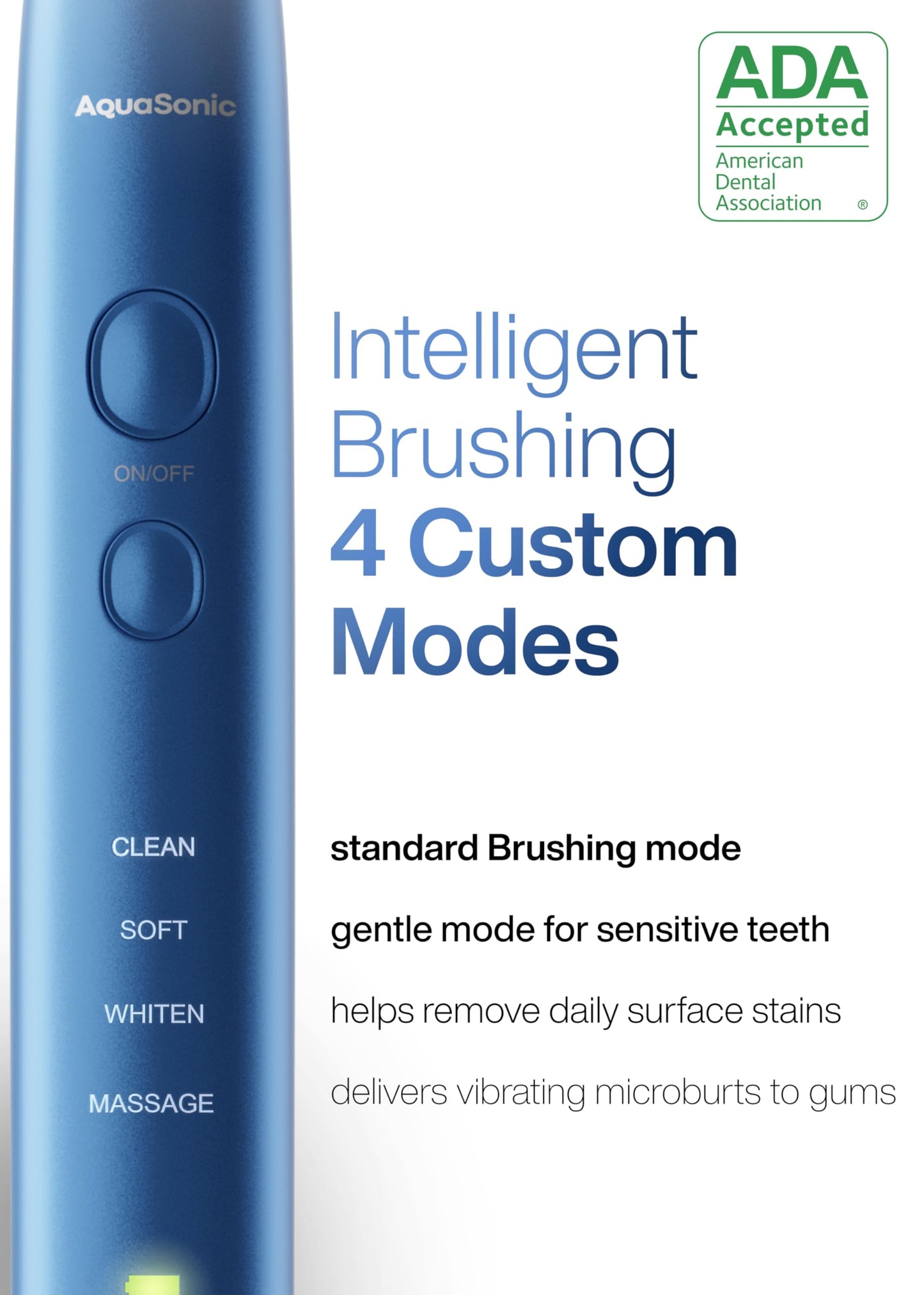 Aquasonic Vibe Series Ultra-Whitening Toothbrush – ADA Accepted Electric Toothbrush - 8 Brush Heads & Travel Case – 40,000 VPM Motor & Wireless Charging - 4 Modes w Smart Timer – Satin Rose Gold