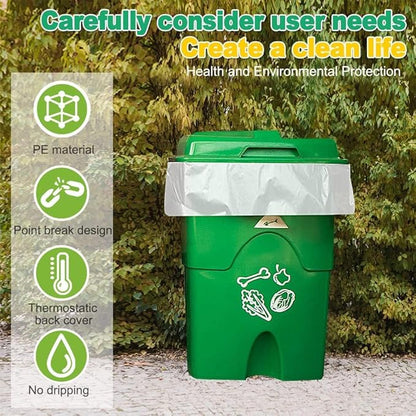 SWIHELP Medium Garbage Bags 8 Gallon /30 Liter Trash Bags Wastebasket Bin