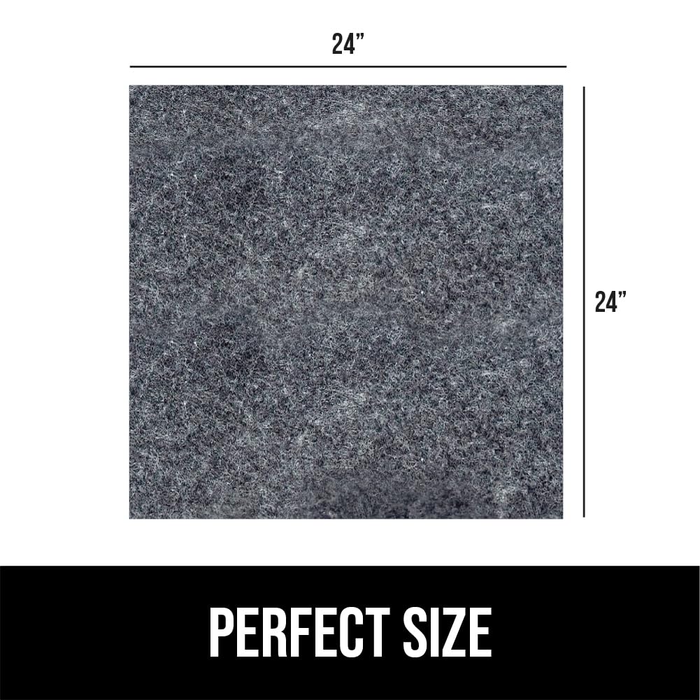 GORILLA GRIP LeakGuard Non-Adhesive Under Sink Mat for Kitchen Cabinet, Waterproof Quick Dry Shelf Liner, Durable Absorbent Felt Mats for Bathroom Sinks, Cabinets, Dresser, Easy to Trim 24x24 Charcoal
