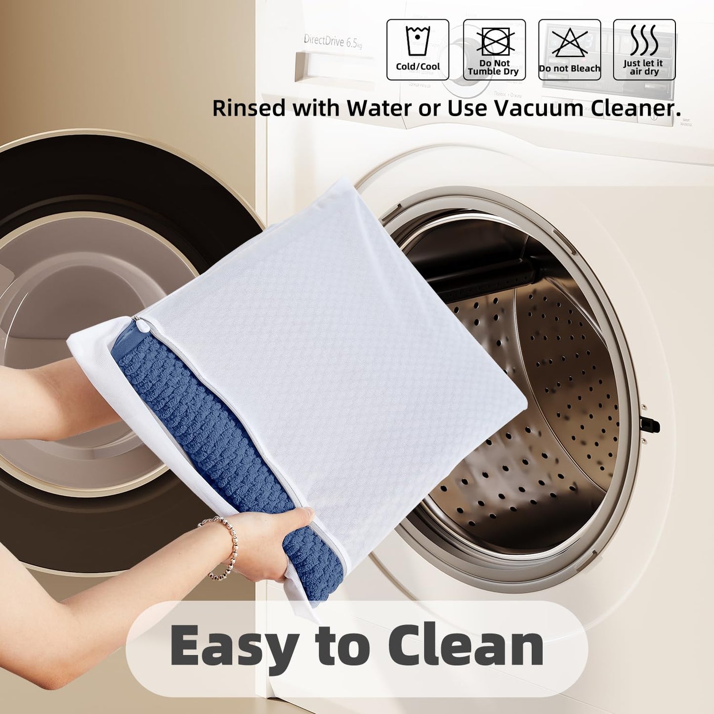 TYUU Bathroom Rugs Non Slip Washable, Super Absorbent Thin Bath Mat Small Quick Dry Low Pile Bathroom Rug, Navy Blue 16"x24"