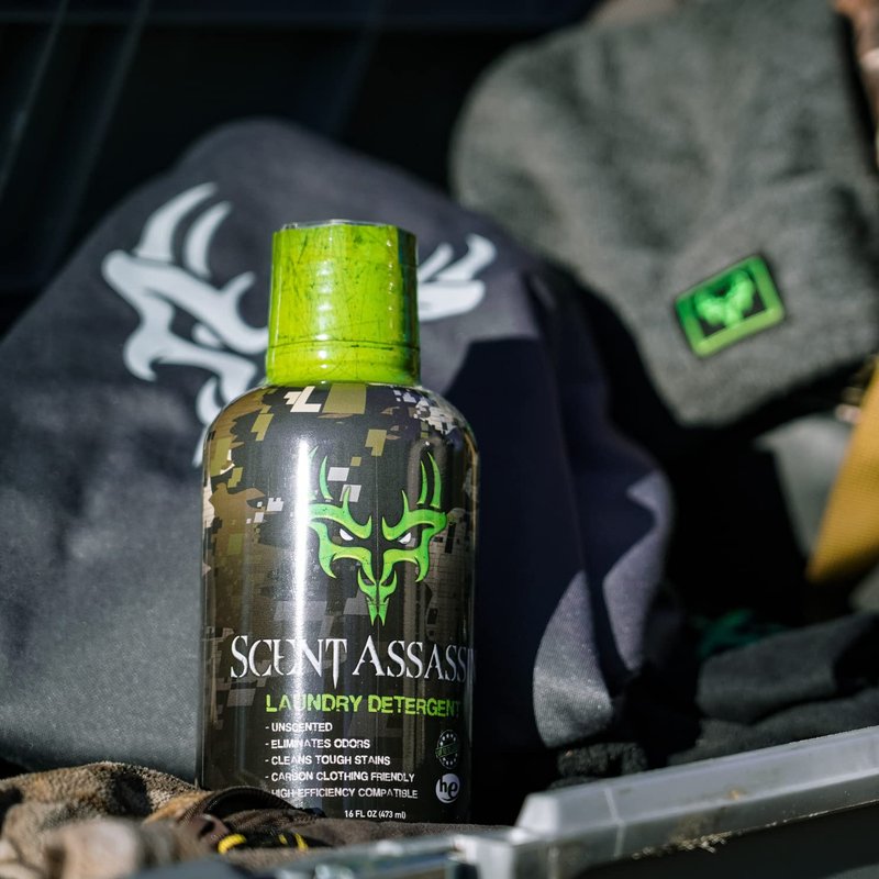 Scent Assassin Laundry Detergent - Unscented - 16oz - Scent Free Laundry Detergent - Hunting Detergent - Hunting Scent Eliminator - Scent Away for Hunting and Camping