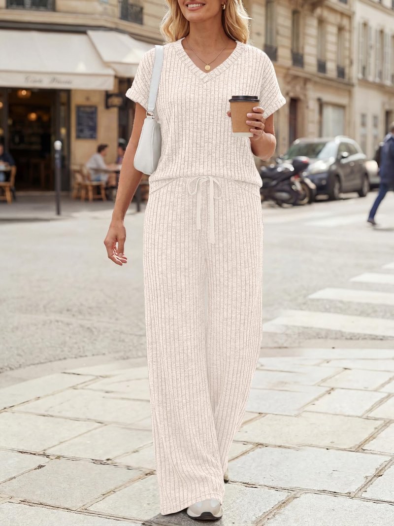 LILLUSORY Womens 2 Piece Lounge Sets 2026 Summer Vacation Outfits Airport Travel Resort Wear Beach Matching Spring Sweatsuit