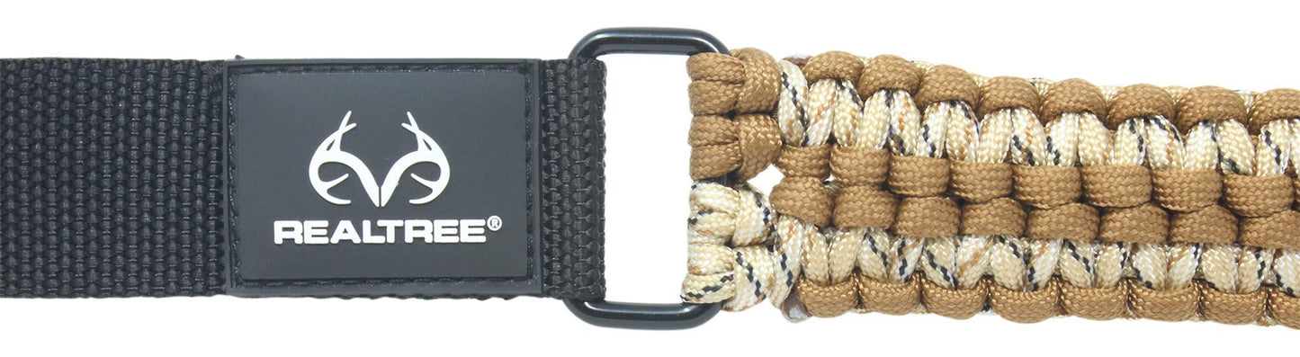 Ten Point Gear Realtree Paracord Traditional 2 Points Gun Sling 550 Adjustable w/Swivels and Adapter. Officially Licensed Outdoor Sling. Perfect for Hunting and Survival Use. Super
