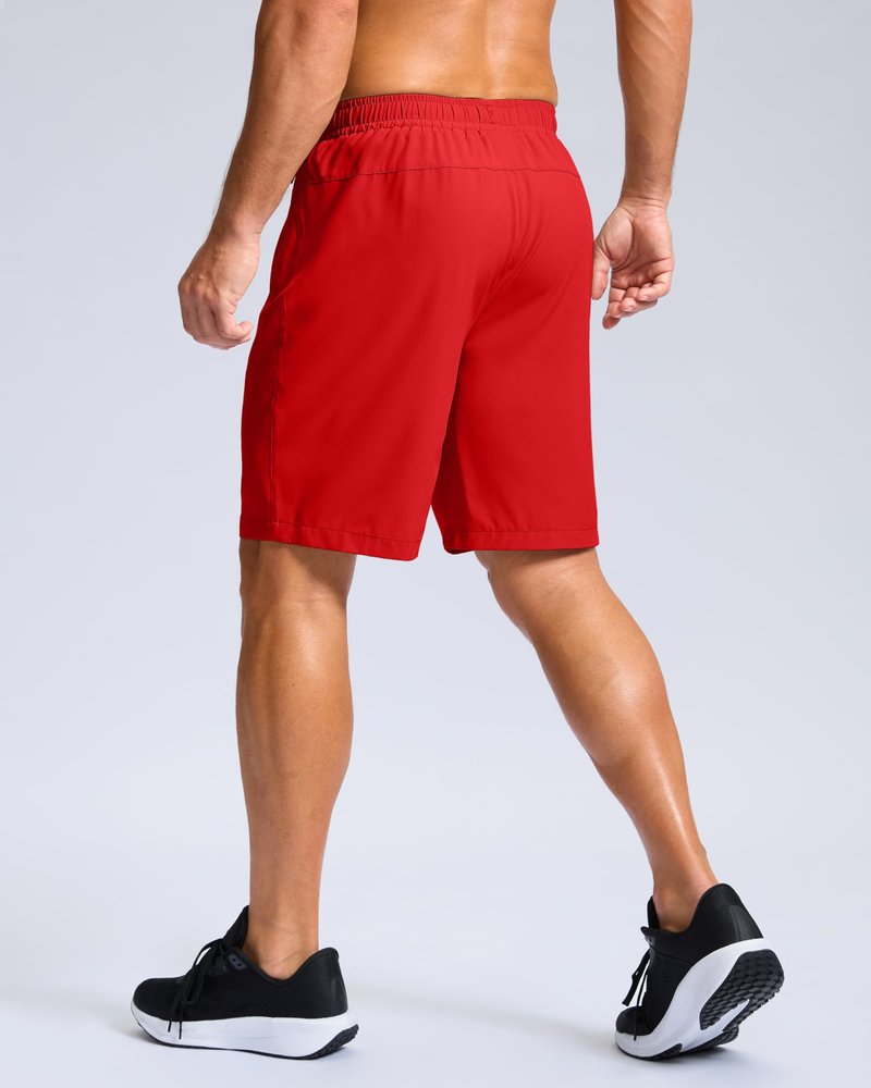 G Gradual Men's Athletic Running Shorts with Zipper Pockets Quick Dry 7"/ 5"/ 9" Workout Gym Shorts for Basketball Hiking(Deep Red,9XXL-New)