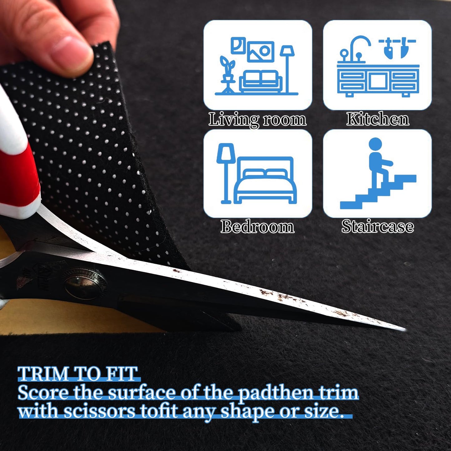 YODUYO Anti-Slip Carpet Mat 8x10ft