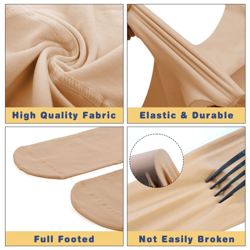 Ultra Soft Ballet Tights for Toddler Girls - Breathable, Durable, Footed, Warm Nude Stockings for Girls 6-8 Years
